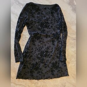 Dress. See Thru Sleeves Lace Bkack Dress. Super Cute.